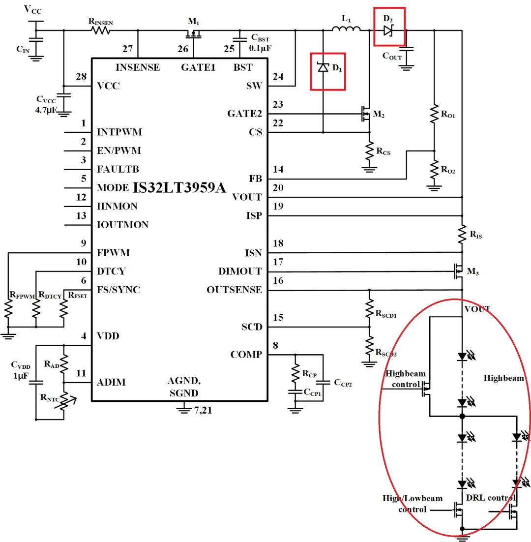 如何解決單芯片驅動HB/LB/DRL,LED負載切換電流過沖？